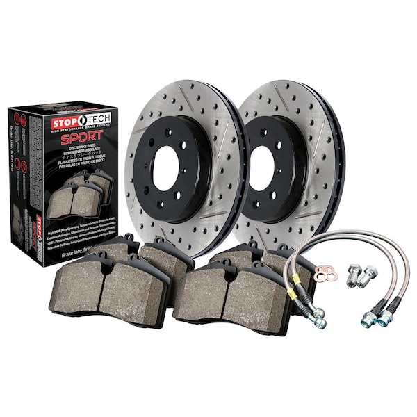 Centric Parts SPORT BRAKE KIT FRONT DRILLED/SLOTTED 978.42000F - main